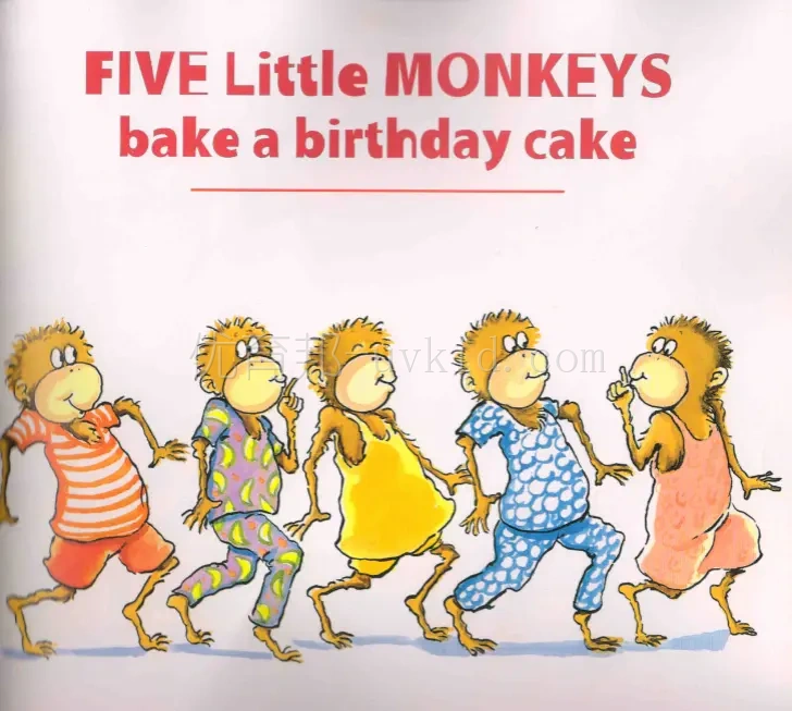 B21303-经典绘本《Five Little Monkeys五只小猴子》全10册PDF绘本-配套音频MP3-01